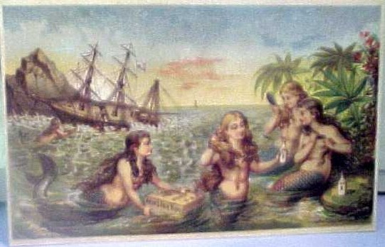 Antique Reproduction Mermaid Postcards