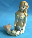 Ceramic mermaid with turtle